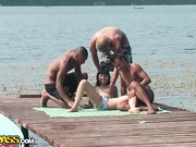 group sex on the dock in front of everybody