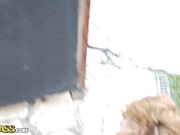 Awesome redhead enjoys hardcore anal sex in public