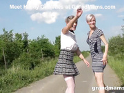 Two Gorgeous Grandmas Are Sucking the Life out of a Twink