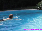 Chubby mature pounded after swimming