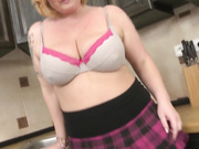 Chubby stepmom Alex with saggy tits and hungry cunt
