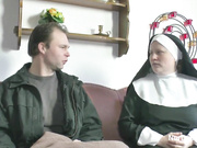 German Young Boy seduce Granny Nun to Fuck Him