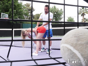 Stepbro Gives Tennis Lesson To Horny Stepsis