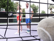 Stepbro Gives Tennis Lesson To Horny Stepsis