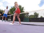 Stepbro Gives Tennis Lesson To Horny Stepsis