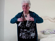 Old granny with big tits and thirsty vagina