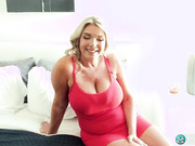 Big-titted Kayla fucks a guy young enough to be her son.