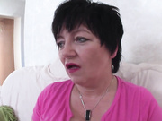 Granny makes his cock cum