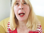 Hairy granny Anna shoots a sex video