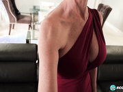 There's a whole lotta your cum on 60-year-old Foxxxy's face