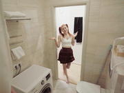 Seducing her handsome stepbrother while her parents are out