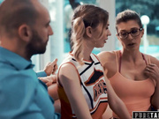 Cheerleader c Into Sex with Coach & Her Husband