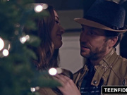 TEENFIDELITY Samantha Hayes Gets a Mouthful of Cum for X-mas