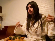 Mia Khalifa Nude Dinner OnlyFans Livestream Leaked (1)