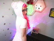 A petite step-sister in cosplay gives a blow job and gets a