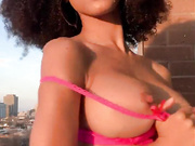 Stormi Maya Nude Outdoor Bra Strip OnlyFans Video Leaked