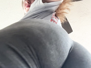 I'm working but I'm so distracted at my pussy print and how