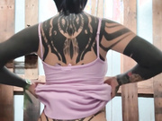 About me shower in the music event outdoor