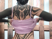 About me shower in the music event outdoor