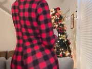 Mom shows off her chestnuts before Christmas circa 1983