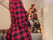 Mom shows off her chestnuts before Christmas circa 1983