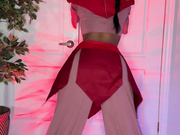 Sucking cock in this cute cosplay!