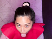 Sucking cock in this cute cosplay!