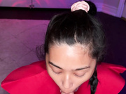 Sucking cock in this cute cosplay!