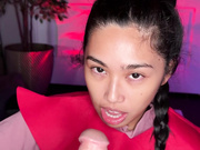 Sucking cock in this cute cosplay!