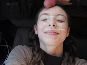 My first cum walk! It was 15°F, a truly frozen facial :P