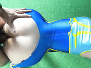 Chun Li is sweating hard at the gym, she's proud of her