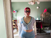 Up close and personal with me while I fuck myself with my