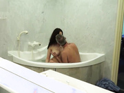 My step sister with big tits fucks grand dad gives him