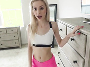 Guy fucked skinny blonde sister in doggystyle position from