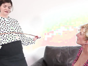 Dominant MILF Clara Matthews Makes Mature Molly Maracas Eat